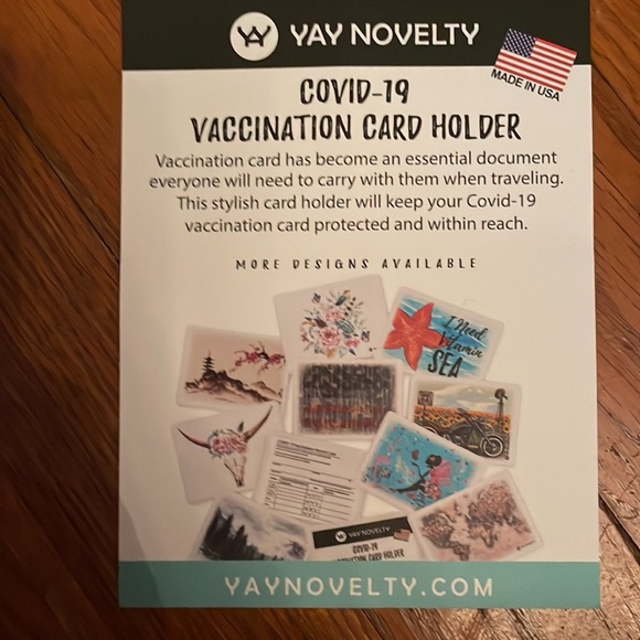 COVID 19 vaccination card holder plastic world map travel countries Boho history - Picture 4 of 5